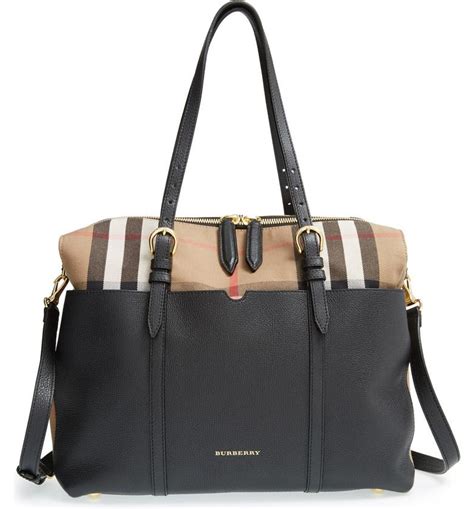 burberry mason diaper tote|BURBERRY Grainy Calfskin House Check Mason .